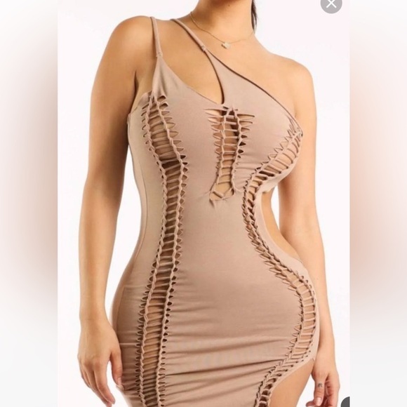 Sexy Beige Cut Open Side Dress
New - Picture 7 of 8